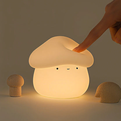 Cute Mushroom Night Light | Soft Silicone | USB Rechargeable | Multiple Glow Accents