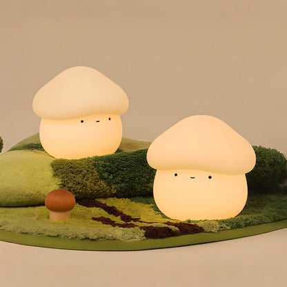 Cute Mushroom Night Light | Soft Silicone | USB Rechargeable | Multiple Glow Accents