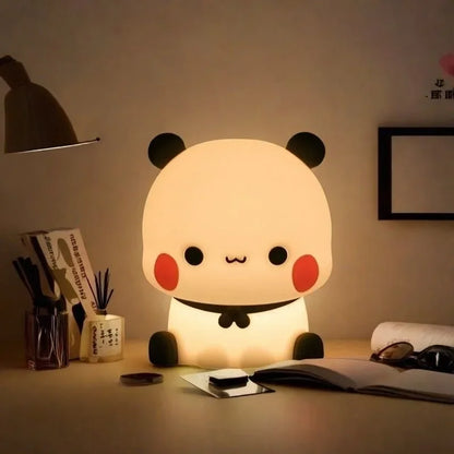 Cute Panda Night Light | Soft Silicone | USB Rechargeable | Multiple Glow Accents