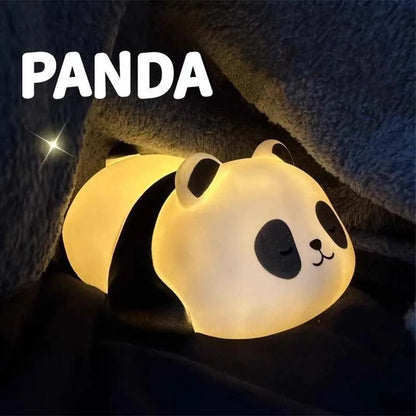 Cute Panda Night Light | Soft Silicone | USB Rechargeable | Multiple Glow Accents