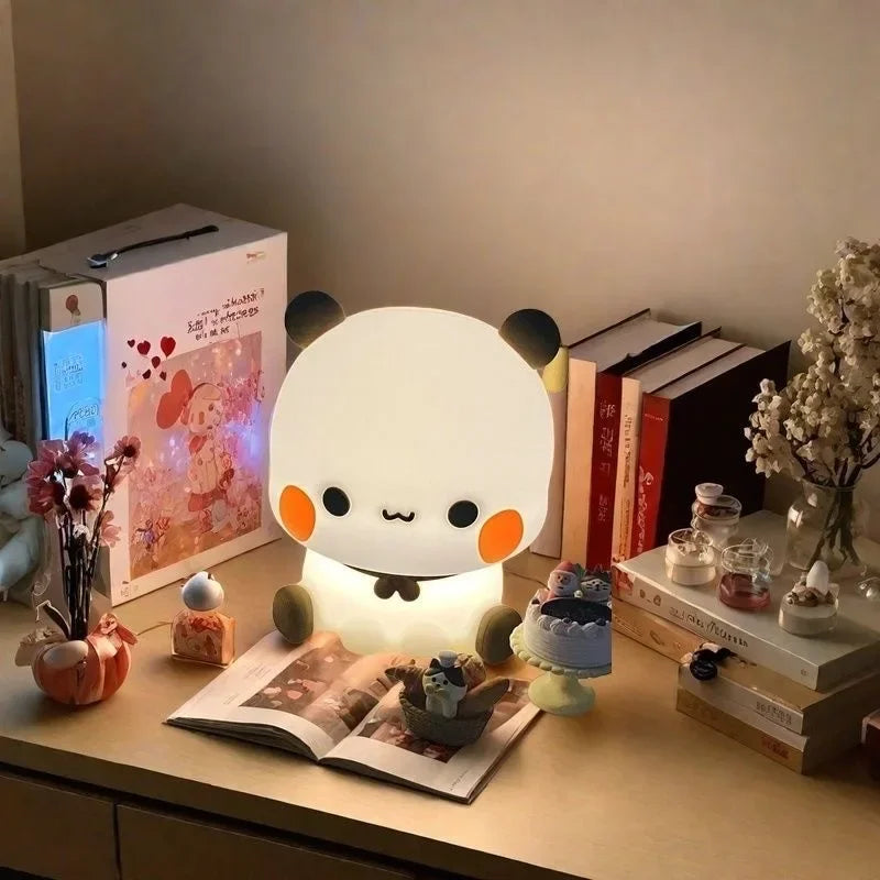 Cute Panda Night Light | Soft Silicone | USB Rechargeable | Multiple Glow Accents