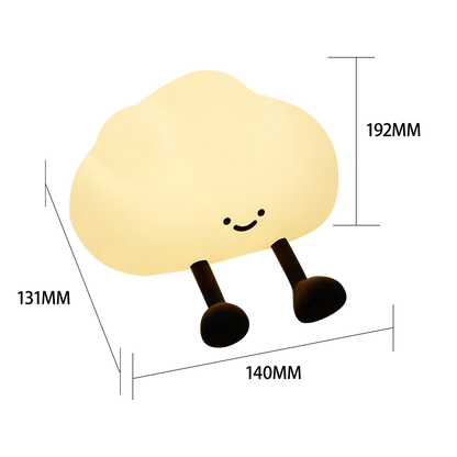 Cute Cloud Night Light | Soft Silicone | USB Rechargeable | Multiple Glow Accents