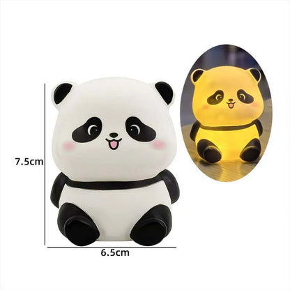 Cute Panda Night Light | Soft Silicone | USB Rechargeable | Multiple Glow Accents