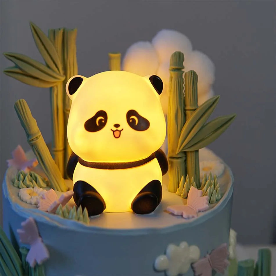 Cute Panda Night Light | Soft Silicone | USB Rechargeable | Multiple Glow Accents