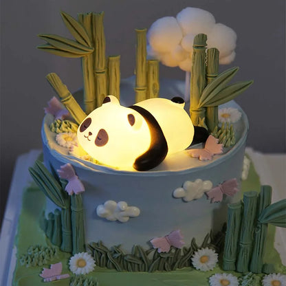 Cute Panda Night Light | Soft Silicone | USB Rechargeable | Multiple Glow Accents